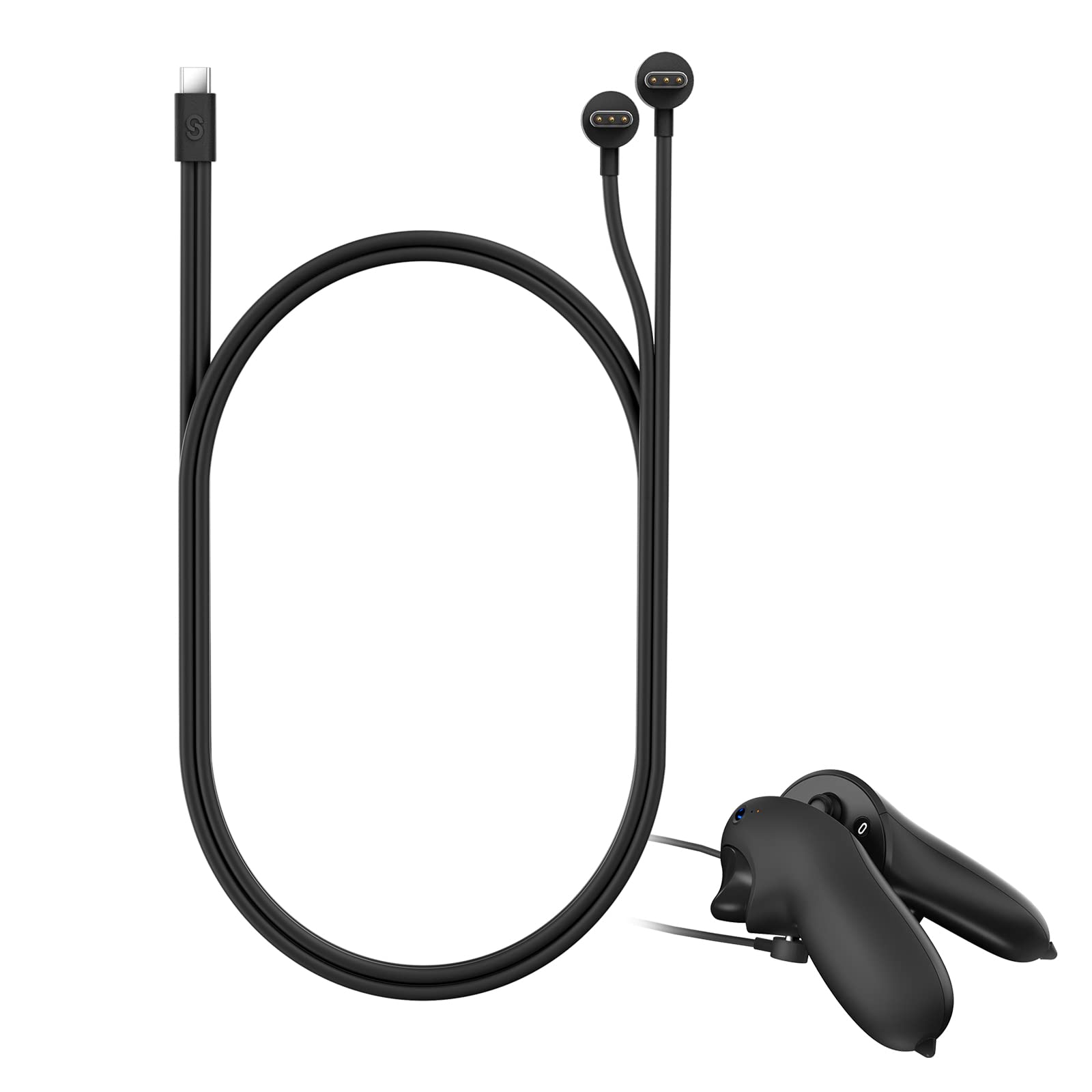 Photo 1 of UMEEUTOO 2-in-1 Charging Cable for Meta Quest Pro Controllers Durable Safe for Simultaneous Charging Meta Quest Pro Accessories Compatible with Various Protective Cases
