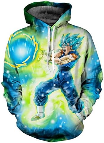 Dragon Ball Z Hoodies Pullovers 3d Mens Sleeve Son Goku Printing Sportswear Hooded Sweatshirts 6 L