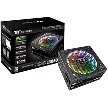 Thermaltake Toughpower iRGB Plus 850W 80+ Platinum Digital RGB LED Smart Zero Fan SLI/Crossfire Ready ATX12V v2.4 / SSI EPS v2.92 Power Supply 10 YR Warranty PS-TPI-0850F2FDPU-1