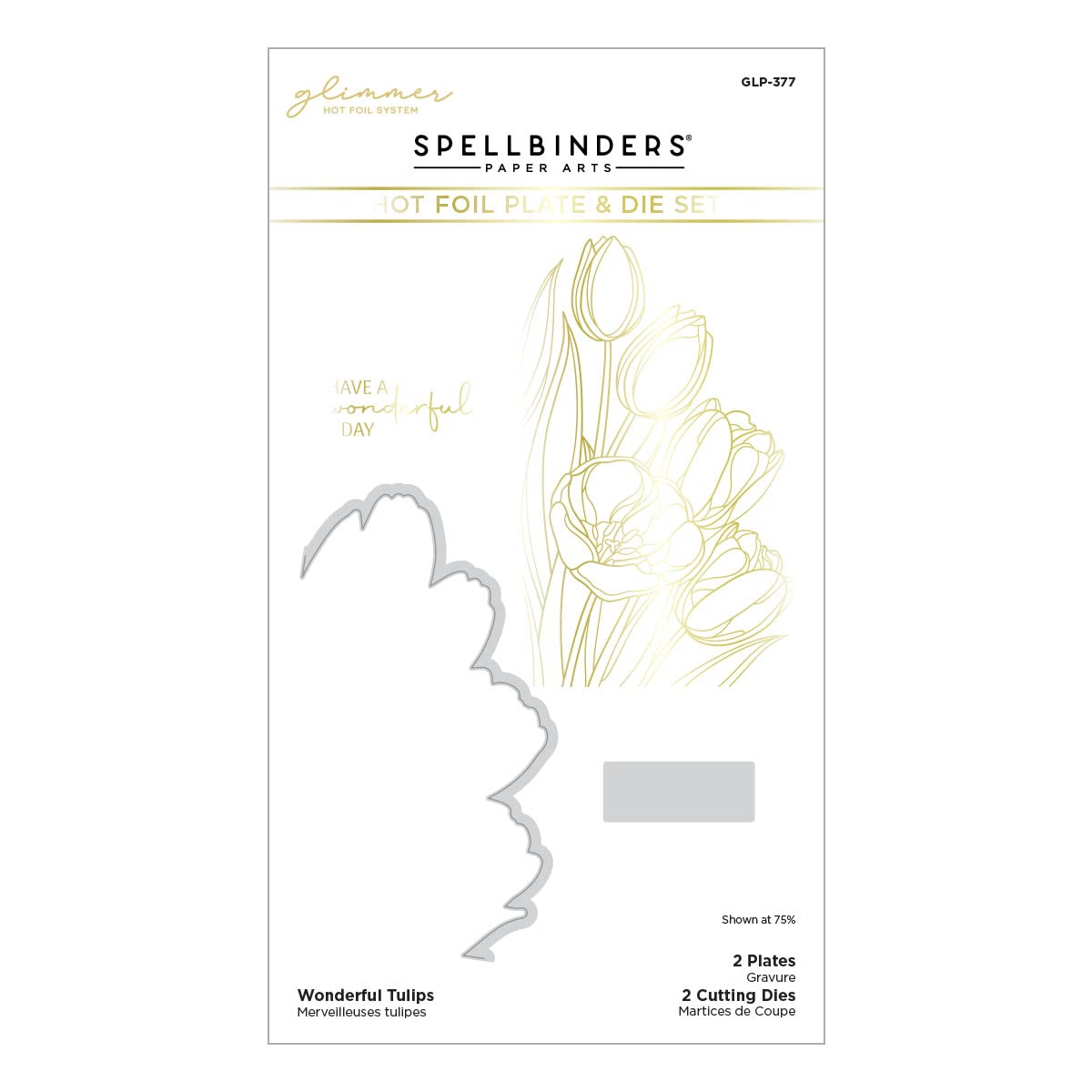 Wonderful Tulips Glimmer Hot Foil Plate & Die Set from The Four Petal Collection
