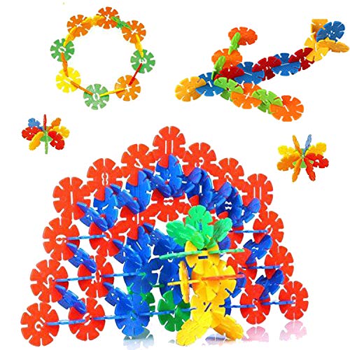 ZoZoplay Snow Flakes 500 Piece Building Blocks Construction STEM Toys Interlocking Plastic Disc Set Kids Classroom Creative and Educational Snowflakes Best Gifts for Boys & Girls Ages 3+ - Thumbnail 7