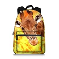 Giraffe Pattern Casual Backpack School Bag Travel Daypack Boys Girls