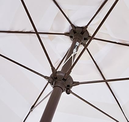 Amazon Com Amazonbasics Jc013 Patio Umbrella 9 Foot Striped Grey White Garden Outdoor