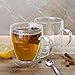 Lily’s Home Double Wall Thermo Insulated Large Glasses, Heat Resistant and Ideal for Tea, Coffee, Espresso, and Other Hot or Cold Beverages (17.5 oz. Each, Set of 2)
