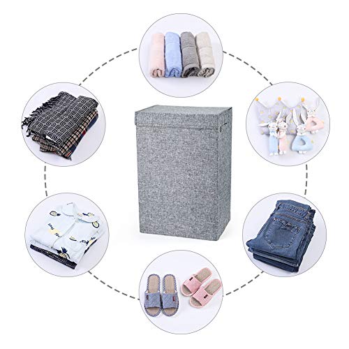 Hosroome Laundry Hampers with Lids Laundry Baskets with Handles Waterproof and Mildewproof Foldable Hamper Easily Transport Laundry