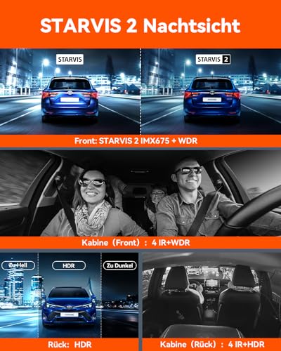 VANTRUE N5 4-Channel STARVIS 2 Dash Cam 5GHz WIFI GPS, 1944P/2.5K + Triple 3HDR 1080P Car Camera, Car Dashcam Voice Control 24h. Buffer Parking Mode, APP & 160°IPS Max 512G