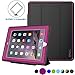 SEYMAC stock Case for iPad 2/3/ 4, 3 Layer, AUTO Sleep/Wake Protective Cover for iPad 4th Gen, iPad 3 & iPad 2 (Rose)