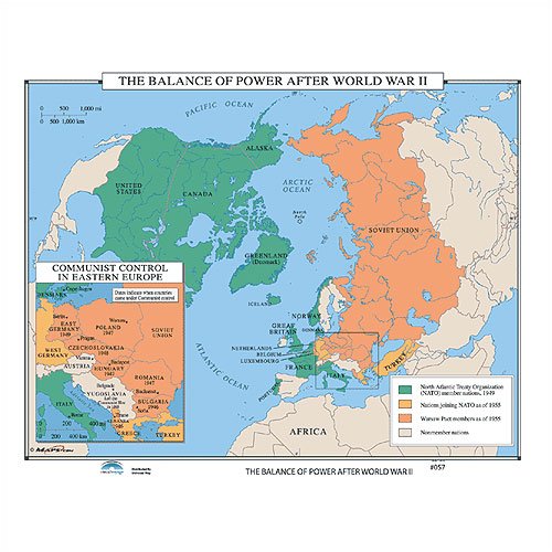 Balance Of Power After Wwii U S History Wall Maps Kappa Map Group Amazon Com Books