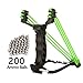 Professional Wrist Rocket Slingshot Set for Hunting and Fishing, Y Shot Slingshot with 100 Ammo and 2 Pack of 3-Strands Rubber Bands