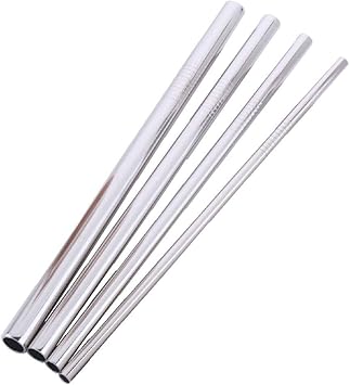 Amazon ステンレス ストロー 6mm 8mm 10mm 12mm タピオカ スムージー サイズ違い 4本セット 繰り返し利用可能 ストロー エコ マイストロー マドラー ステンレス製 メタル ストロー シルバー ノーブランド品 ストロー 通販