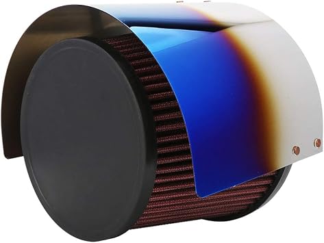 Amazon Com Kyostar Universal Stainless Steel Cone Air Filter Heat Shield Cover Burning Titanium Blue Air Intake Filter Cover For 2 5 3 5 Cone Filter Automotive