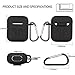 Airpods Accessories Set, OEAGO Airpods Case Protective Silicone Cover and Skin with [Keychain] [Airpods Strap] [Airpods Earhooks] [Travel Carrying Box Case] for Apple Airpod Charging Case - Black