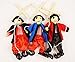 SPARIK ENJOY 2 Packs Clown Pirate Hand Marionette Puppet Children's Wooden Marionette Toys Colorful Marionette Puppet Doll Parent-Child Interactive Toys-Blue and Red Pirate