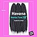 Havana Twist Crochet Hair 6 Packs 18 inch Crochet Braids Senegalese Twist Crochet Braiding Hair(1B)