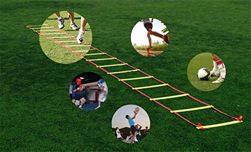 Trusted Buddy Quality Agility Ladder with Jump Rope and Carry Bag Great for Speed and Endurance Training for Football Soccer Martial Arts
