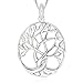 925 Sterling Silver Tree of Life Pendant Necklace 18