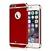 iPhone 6S Case, VANSIN 3 in 1 Ultra Thin and Slim Hard Case Coated Non Slip Matte Surface with Electroplate Frame for Apple iPhone 6 (2014) and iPhone 6s (4.7'')(2015) - Red