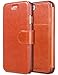 Taken iPhone 8 / iPhone 7 Leather Wallet Case with Cards Slot and Metal Magnetic, Slim Fit and Heavy Duty, Plastic Flip Case/Cover with Rubber Edge, for Women, Men, Boys, Girls, 4.7 Inch Dark Brown