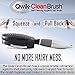 Self Cleaning Hair Brush - Easy Clean Detangle Brush or Comb - Retractable Brush Detangler for Wet or Dry Hair - Adults & Kids - by Qwik Clean - (Blue)