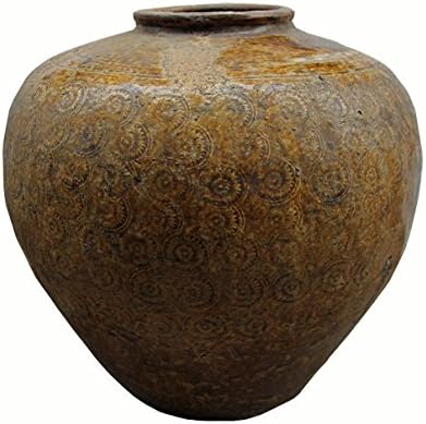 Round Coins Earthware Pot