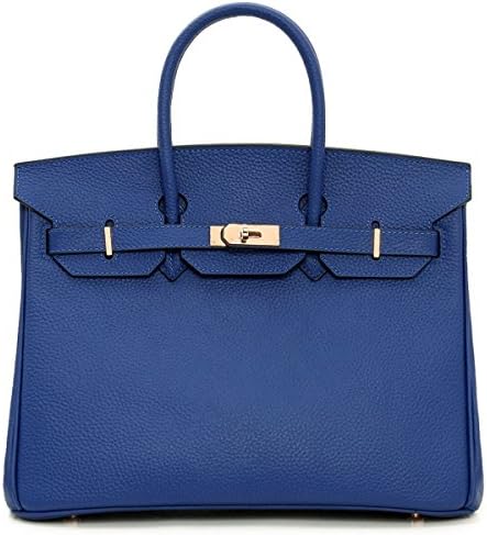 GSHGA European And American Classic Padlock Genuine Leather Top Handle Handbags