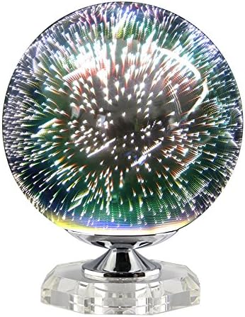 Polennon Colorful 3D Galaxy Table Lamp Night Light with Crystal Base Home Decoration Lights
