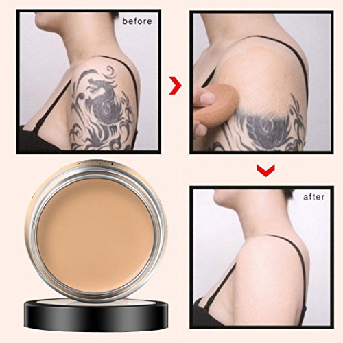 WensLTD New Fashion Full Coverage Cream Concealing Foundation Concealer Makeup Silky Smooth Texture (Ivory)