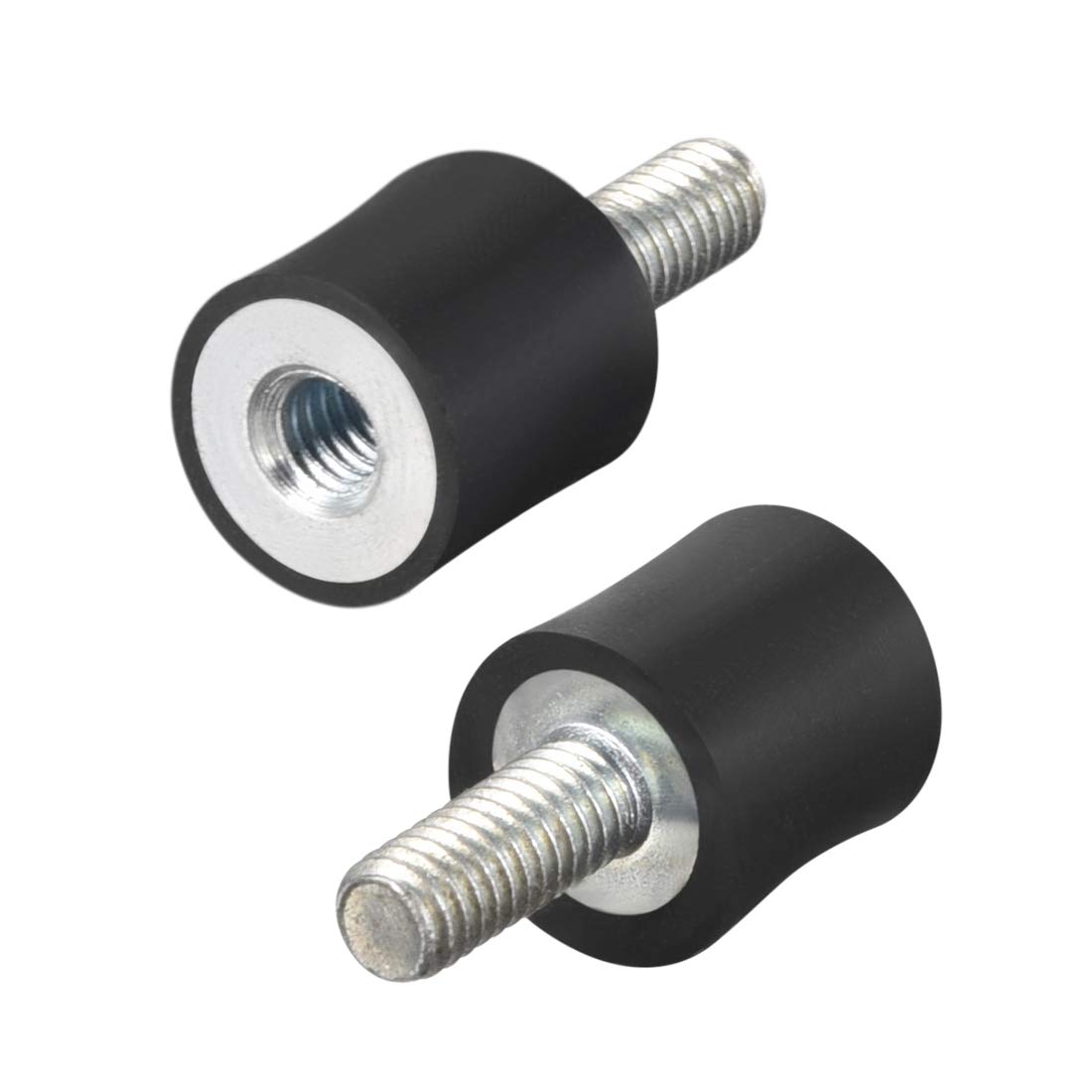 sourcing map M4 Male Female Rubber Mounts, Shock Absorber, for Motor Generator Compressor Garage Reverse Osmosis Pump Impact Air Generator Car Bobbins D10mmxH10mm 8pcs