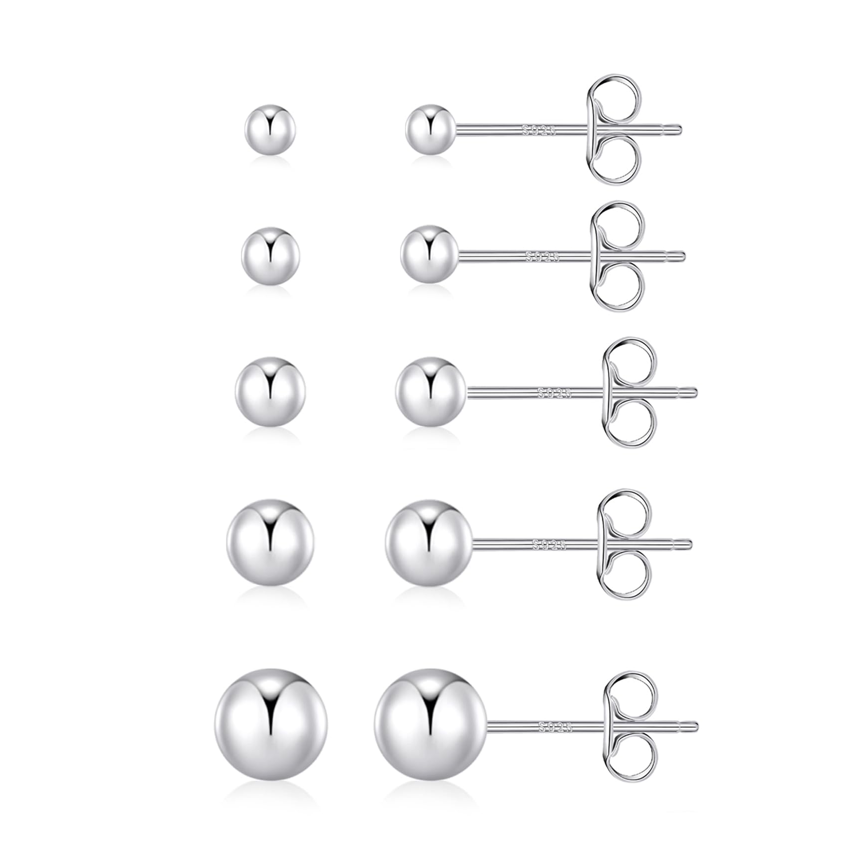 PRETOLE Sterling Silver Stud Earrings, Sterling