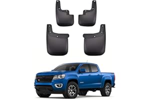 Tecoom Mud Flaps for Chevy Colorado/GMC Canyon Without Flares 2015-2022 Mud Guards Splash Guards Front and Rear Black Set of 4