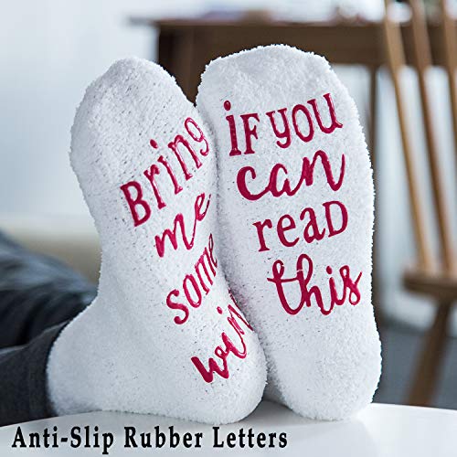 Absorbent Stone Wine Coasters with Holder + Funny Socks, Ceramic Coasters Gifts for Wine Lovers, Wine Gift Sets for Women, Mom, Christmas Gift Baskets - Thumbnail 5