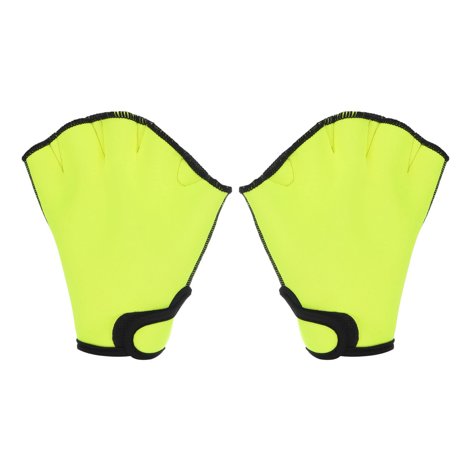 PATIKIL Webbed Swim Gloves, Unisex Swimming Resistance Gloves Water Resistance Training Accessories for Swimming and Diving, M, Yellow