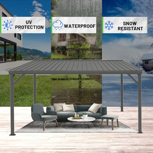 SHPAI 12x16 Wall Mounted Lean-To Gazebo Review: Hardtop Outdoor Shelter image 25