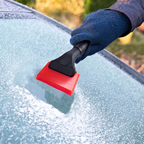 Wekoil Ice Scraper Window Squeegee Rubber Squeegee Water Wiper Cleaner Shower Glass All Purpose Car Squeegee with Anti-Slip Good Grip Handle for Home Kitchen Auto Windshields & Much More!