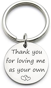 XGAKWD Step Mom Mother Gift, Thank You for Loving Me as Your Own, Mom in Law Gifts Idea for Mothers Day from Husband Daughter Son Kids