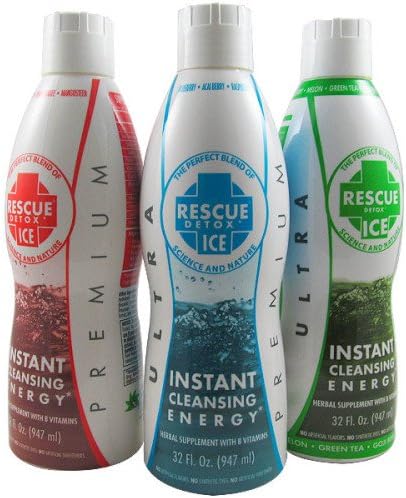 RESCUE DETOX ICE BLUEBERRY ACAI BERRY RASPBERRY FLAVOR 32 FL OZ