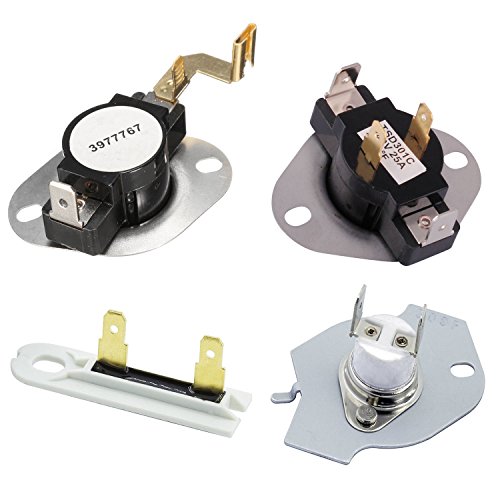 Siwdoy 3387134 3977767 Dryer Thermostat and 3392519 3977393 Thermal Fuse Compatible with Whirlpool Dryer Replaces 3399693 WP3977767VP PS345113 AP6008325 WP3977393