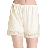 MANCYFIT Pettipants for Women Half Slip Culotte Shorts Split Skirt Lace Snip 4” Inseam