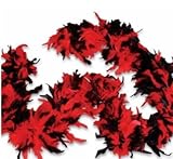 Red and Black Feather Boa
