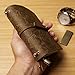 Cone Pocket Size Embossed Travel Leather Notebook 5.5x4.3x1.2 Inch, Brown, Pack of 1