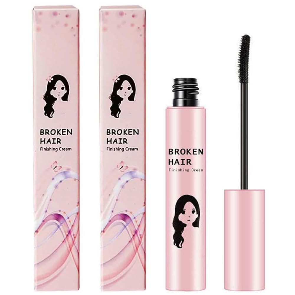 Hair Finishing Stick, 2Pcs Hair Feel Stick, Hair Mascara for Flyaway Hair, Anti Frizz Hair Stick for Hair Tamer, Broken Hair Finishing Stick, Non-Greasy Hair Wax Stick, Moisturizing Fly Away Hair Wand