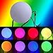 1 Pair RGB LED Glow POI Juggling Thrown Balls Multi Color Light Up Different Settings Swirling Light Lamp Rave Toy