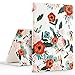GVIEWIN Case for iPad 9.7 2018/2017, Slim Lightweight Anti-Scratch Shell Adjust Stand with Auto Sleep/Wake, Back Protector Cover for iPad 9.7 Inch 5th/6th Generation (Flowering/Red)