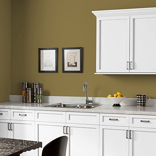One Coat - Glidden - Interior Paint & Primer, Pickled Okra, Green Paint Color, Gallon, Flat - Thumbnail 3
