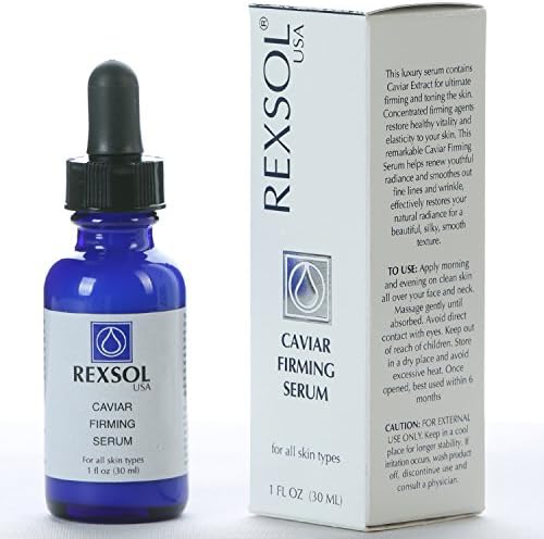 Rexsol Caviar Firming Serum With Aloe Vera, Caviar Extract & Ginseng Root Extract Helps Renew Youthful Radiance And Smooths Out Fine Lines And Wrinkle For All Skin Types (30 Ml 1 Fl Oz)