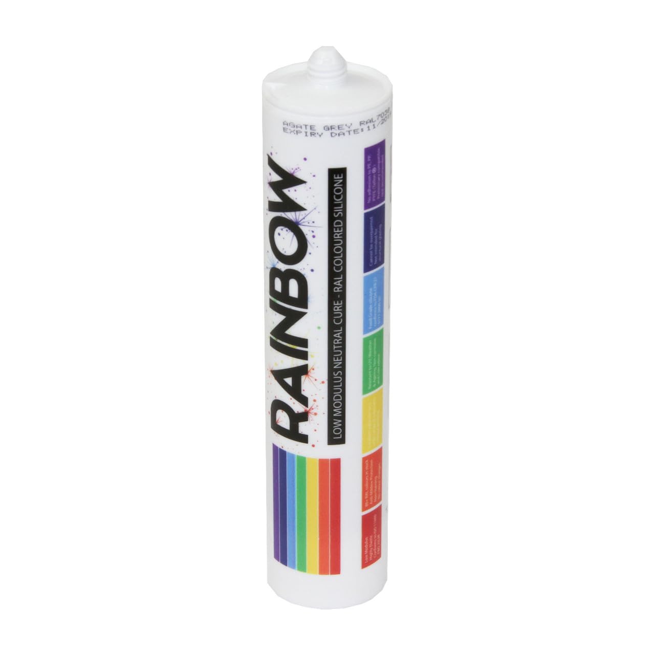 Rainbow RAL 6005 Coloured Silicone Sealant Moss Green | 300ml | Durable & Anti-Mould | For Kitchen, Bathroom, Showers & Other Sanitary Areas | Nozzle Included