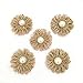 OZXCHIXU (TM) (10PC) Burlap Flowers Embellishments for Weddings, Hair Accessories, Scrapbooking or Crafts