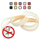 Kinven Original Mosquito Insect Repellent Bracelet Waterproof Natural DEET FREE Insect Repellent Bands, Anti Mosquito Protection Outdoor & Indoor, Adults & Kids, 4 bracelets, in White