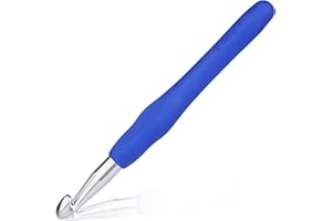 QMNNMA 9 mm Crochet Hook, Ergonomic Handle for Arthritic Hands, Extra Long Knitting Needles for Beginners and Crocheting Yarn (9 mm)