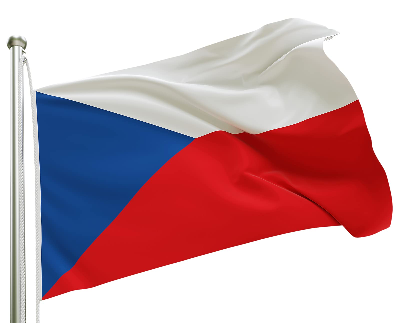 Cosymate Czech Flag Czechia Flag Česká vlajka the Czech Republic Flag 3x5ft with Brass Grommets, Vivid Color, UV Fade Resistant, Canvas Header, Double Stitched, CZ Flag, 90x150cm